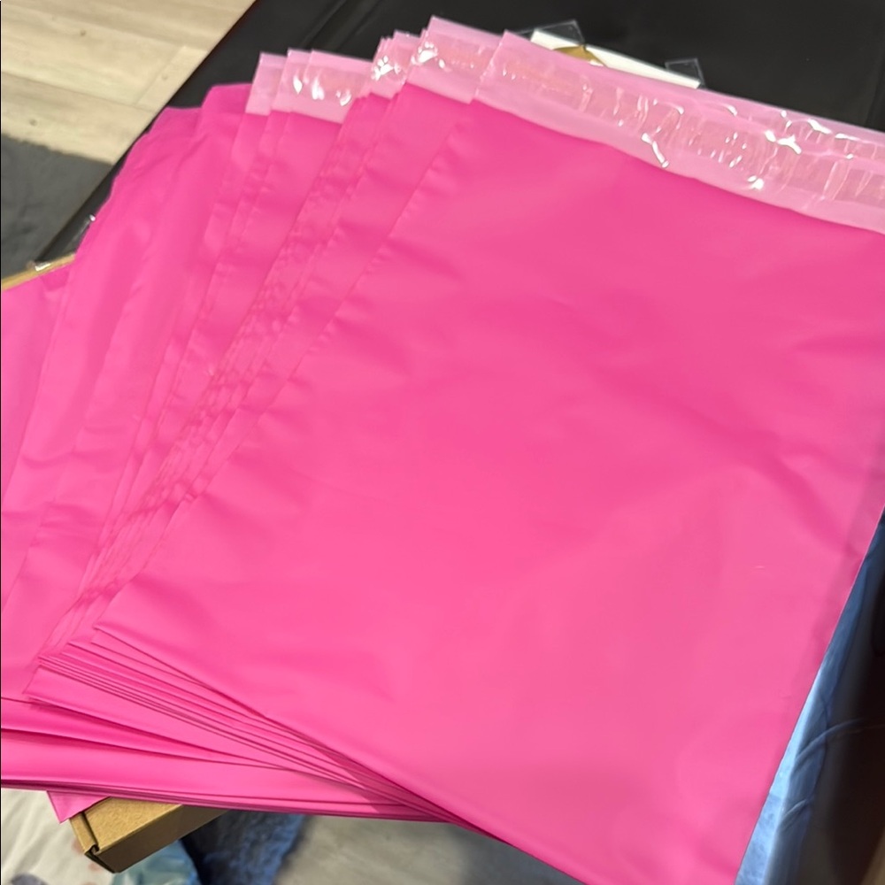 Vibrant Pink Poly Mailers, 10x13, Redi-strip closure, 50 mailers for $10
